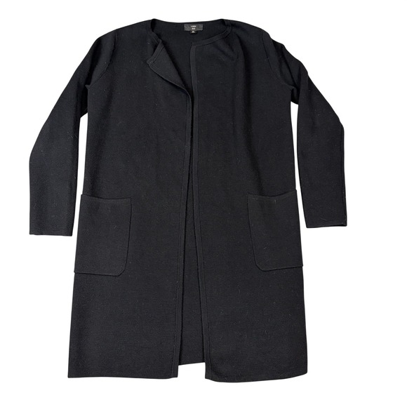 J.Crew Sweaters - J.Crew‎ Cardigan Sweater Womens XS Black Open Front Longline Merino Blend J6339
